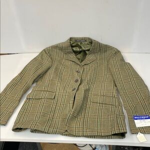 Heythrop / Horse Country Green Plaid Women's riding Jacket size 18 L